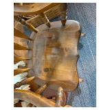 Wood rocking chair H 46” x L 26” x W 32”