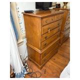 2 matching Early American style high dressers H 50” x L 33 ½” x W 19”