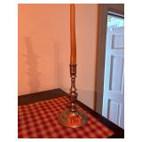 Web pewter weighted candle holders and Colonial hammered pewter by Boardman