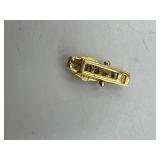 .925 Silver Italy herringbone necklace with triangle rhinestone , tennis bracelet & one clip earring