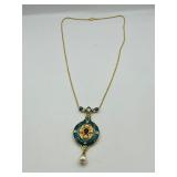 5 vintage necklaces & one brooch