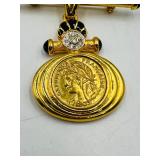 5 vintage necklaces & one brooch