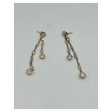 .925 filigree bracelet w/ multi-colored stones &  pendant; dangle rhinestone earrings; bar dangle brooch