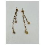 .925 filigree bracelet w/ multi-colored stones &  pendant; dangle rhinestone earrings; bar dangle brooch