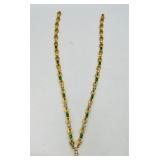 Sterling silver gold-tone necklace with cross pendant 18 ½” l, 2 tennis bracelets