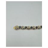 Sterling silver gold-tone necklace with cross pendant 18 ½” l, 2 tennis bracelets