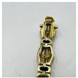 Sterling silver gold-tone necklace with cross pendant 18 ½” l, 2 tennis bracelets