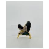 5 Brooches: 2 turtles, 2 birds-  one bird is 2” w other is 1 ½”w, one swan 2 ½” w x 1 ½” t