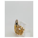 5 Brooches: 2 turtles, 2 birds-  one bird is 2” w other is 1 ½”w, one swan 2 ½” w x 1 ½” t