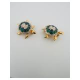 5 Brooches: 2 turtles, 2 birds-  one bird is 2” w other is 1 ½”w, one swan 2 ½” w x 1 ½” t