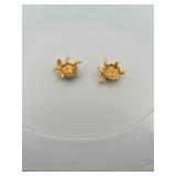 5 Brooches: 2 turtles, 2 birds-  one bird is 2” w other is 1 ½”w, one swan 2 ½” w x 1 ½” t