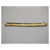 Italian Milor Flexible Sterling Silver 925 two-tone Cocktail Bracelet