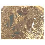 2 Filigree dangling pierce Earrings marked Turkey, ring w/ turquoise stone, Honors charm