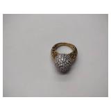 .925/sterling silver steel pierced dangle earrings, ring, and CZ choker necklace