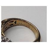 .925/sterling silver steel pierced dangle earrings, ring, and CZ choker necklace