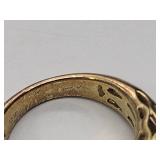 .925/sterling silver steel pierced dangle earrings, ring, and CZ choker necklace