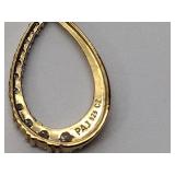 .925/sterling silver steel pierced dangle earrings, ring, and CZ choker necklace