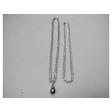 (2) .925/sterling silver necklaces