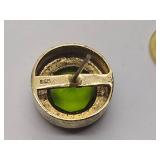 .925/sterling silver toggle bracelet, 2 pierced earrings, 3 rings