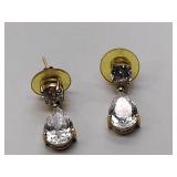 .925/sterling silver toggle bracelet, 2 pierced earrings, 3 rings