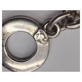 .925/sterling silver toggle bracelet, 2 pierced earrings, 3 rings