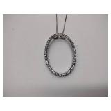 .925/sterling silver diamond necklace