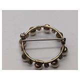 14k cross necklace in box, diamond tie tack, 14k gold necklace, 12k gold filled broach with pearls