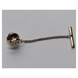 14k cross necklace in box, diamond tie tack, 14k gold necklace, 12k gold filled broach with pearls