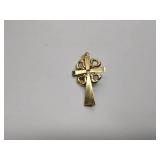 14K gold necklace pendant with large pearl. Marked Vior Italy. 12 grams