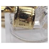 14K gold necklace pendant with large pearl. Marked Vior Italy. 12 grams