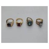 4 .925 sterling silver rings