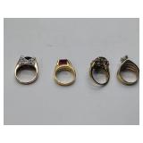 4 .925 sterling silver rings