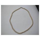 3 pearl necklaces. 29”, 24”, and 19” 