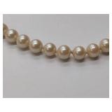 3 pearl necklaces. 29”, 24”, and 19” 