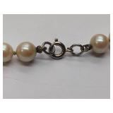 3 pearl necklaces. 29”, 24”, and 19” 