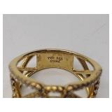 4 .925/sterling silver rings with colored center stones