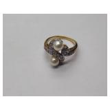 4 .925 rings with colored stones or pearls