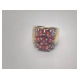 4 .925 rings with colored stones or pearls