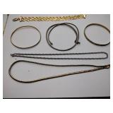 Most items in lot are .925/sterling silver. Necklaces, ring, and bracelets.