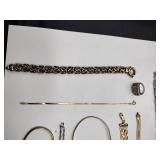 Most items in lot are .925/sterling silver. Necklaces, ring, and bracelets.