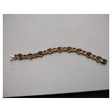 (3) .925/sterling silver bracelets with colored gem stones