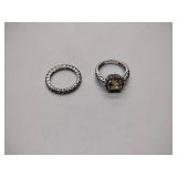 2 .925/sterling silver rings