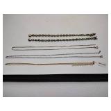 .925/sterling silver pierced earrings, bracelets, necklace chains, and necklace pendants
