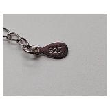 .925/sterling silver pierced earrings, bracelets, necklace chains, and necklace pendants