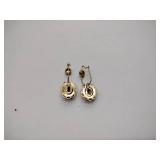 6 Broaches (one marked 12KT)and 1 set of pierced earrings