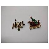 8 broaches, 1 necklace pendant, and 1 set of earrings