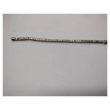 (2) .925/sterling silver 7” tennis bracelets  and 1 set of cz .925/sterling silver pierced hoop earrings