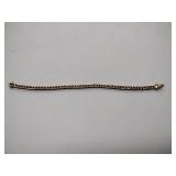 (2) .925/sterling silver 7” tennis bracelets  and 1 set of cz .925/sterling silver pierced hoop earrings