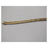 (2) .925/sterling silver 7” tennis bracelets  and 1 set of cz .925/sterling silver pierced hoop earrings