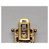 (2) .925/sterling silver 7” tennis bracelets  and 1 set of cz .925/sterling silver pierced hoop earrings